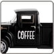 thumbnail image 2 of Cafetería, camión de metal, camioneta retro, decoración de metal fundido (negro), 2 of 5