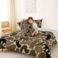 thumbnail image 4 of Castle Fairy Camo Bear Silhouette Queen Comforter Set 3 Pieces,Jungle Wildlife Comforter Sets Queen,Taupe Dark Brown,Grey Reversible,1 Comforter and 2 Pillowcases, 4 of 6