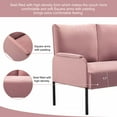 thumbnail image 6 of BSHTI Velvet Upholstery Loveseat Couch,2 Seating,Metal Frame,High-density Fam Seat Loveseat,Well in Apartments or Rooms with Limited Space(Pink), 6 of 17