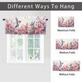 thumbnail image 6 of Watercolor Flower Hummingbird Kitchen Valance Curtain Rod Pocket Spring Bird Floral Plant Nature Window Treatment for Living Room Bedroom Bathroom 54 by 18 in, 1 Panel, 6 of 6