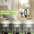 thumbnail image 5 of Set of 2 Touch Table Lamps,3 Way Dimmable with USB Ports, 5 of 6