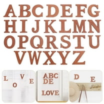 WHAMVOX 26Pcs Wooden Letters Decors Creative Letter Wood Cutouts DIY Crafts Letters