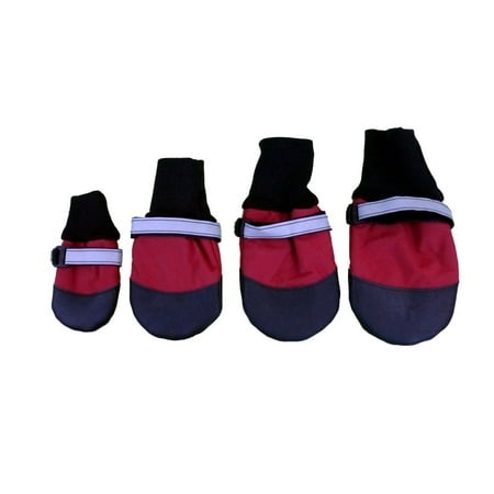 HDP Extreme Water-Repellent Dog Boots Red Set of 4
