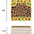 thumbnail image 3 of FMSHPON Leopard Print Set of 4 Coaster for Drinks, Absorbent Ceramic Stone Coasters Cup Mat with Cork Base for Home Kitchen Room Coffee Table Bar Decor, 3 of 4