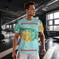 thumbnail image 3 of Wukai USA Tourist Map Print Men's Short-Sleeved Mesh T-Shirt,Quick-Dry Short Sleeve Workout T-Shirt-5X-Large, 3 of 8