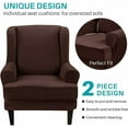 thumbnail image 4 of SHANNA Wingback Chair Slipcover Sofa Furniture Protector 2-Piece Armchair Covers with Seperate Seat Cushion Cover, 4 of 9