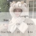 thumbnail image 4 of Furry Hat Hooded Scarf Women Cute Animal Ears Faux Fur Winter Warm Thermal Outdoor Cold Weather Fuzzy Hats with Facemask Khaki Free, 4 of 4