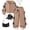 Khaki, variant on Enyan Kids Clothes Girls 2-Piece Outfits Long Sleeve Sweatshirt & Wide Leg Pants Set