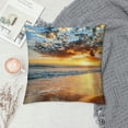 thumbnail image 2 of Orinice Sunset Clouds Graphic Decorative Cushion Throw Pillow Cover for Home Couch Bedroom Sofa, Aesthetic Summer Pillowcase 1PC 18x18in, 2 of 5