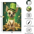 thumbnail image 3 of Coolnut St. Patrick's Day Cute Dog and Gold Coins Kitchen Dish Towel Set 1Pcs,Dishcloths Sets Fast Drying Kitchen Towels Tea Towels Gift Set for Drying Cleaning Cooking Baking666 Wash cloth, 3 of 7
