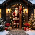 thumbnail image 3 of 2026 Christmas Indoor Home Decor Santa Claus Open Door Christmas Door Cover Festive Front Door Decor, 3 of 9