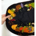 thumbnail image 4 of Thanksgiving Table Runner - Wool Embellished Hand Embroidered Cornucopia, Pumpkins and Turkeys Fall Autumn, 4 of 5