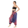 thumbnail image 3 of SWSMCLT Women's Vintage Loose Soft High Waisted Pants Boho Trousers Ankle Comfy Belted Casual Casual Pants Royal Blue Small-X-Large, 3 of 4