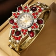 thumbnail image 6 of New diamond-studded large lace quartz watch with hollow alloy bracelet watch, 6 of 8