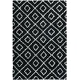 thumbnail image 3 of Unique Loom Ruth Trellis Shag Rug ,Rectangle,6' 1" x 9' 0" Black and White Modern Trellis Living Room Bed Room Dining Room, 3 of 5