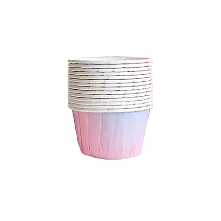 

NEGJ 100 Pack Baking Cupcake Liners Food Grade Greaseproof Paper Dessert Cup Festival Gradient Color Muf