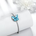 thumbnail image 4 of March Birthstone Jewelry Set Blue Butterfly Aquamarine Fine Necklace/Earrings/Ring/Bracelet 925 Sterling Silver Valentines Birthday Christmas Mother's Day Gift for Women, 4 of 12