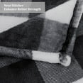 thumbnail image 5 of PiccoCasa Flannel Fleece Blanket Sofa Blankets for Couch Sofa, Black and White Throw/50"x60", 5 of 8