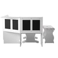 thumbnail image 6 of Kingfisher Lane Contemporary Wood Corner Nook Dining Set in White, 6 of 32