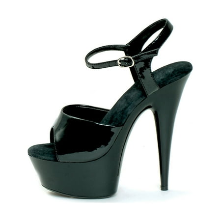6 Inch Women's Sexy Evening Shoes Mid Platform High Heel Shoe With Ankle Strap