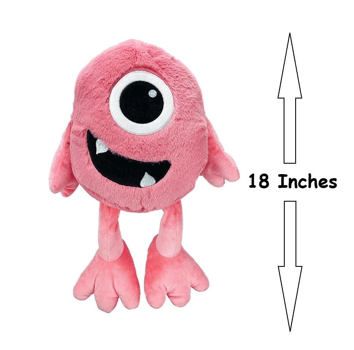 Big Dog Toys 18 Inch Jumbo Cuddle Monsters Soft Plush with Extra Large Squeaker (Purple One Eye)