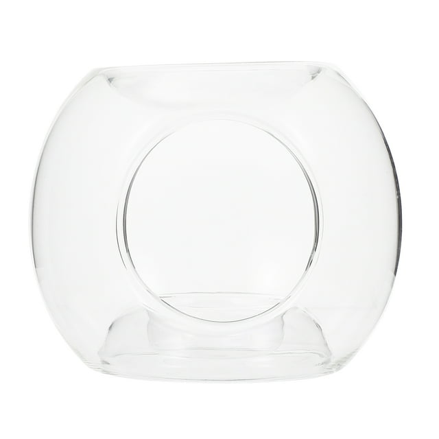 Miangastore 1pc Essential Oil Burner Transparent Glass Tealight Candle Holder for Home