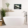 thumbnail image 3 of ZHONGYUTONG Zen Canvas Wall Art Stone Lotus Flower Picture Prints Water Lily Nature Spa Painting Bathroom Artwork for Meditation Spiritual Room Decor (12.00" x 18.00"), 3 of 6