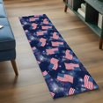 thumbnail image 4 of Independence Day Washable Runner Rugs 2'x6', American Flag Fantasy Romantic Firework Low Pile Throw Entryway Rug Non-Slip Sturdy Edge Binding Carpet for Indoor Bedside Entrance Bedside, 4 of 9