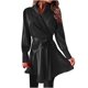 thumbnail image 1 of Vestido de temperamento de camisa de manga larga de color sólido de moda para mujer en otoño e invierno Pompotops hdfakjf7178, 1 of 1