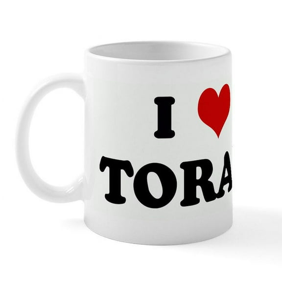 CafePress - I Love TORAH Mug - 11 oz Ceramic Mug - Novelty Coffee Tea Cup