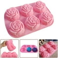 thumbnail image 7 of 6 Holes Rose Flower Silicone Mould for Making Cake Ice Cream Chocolate Soap, 7 of 7