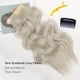 thumbnail image 2 of Extensiones de Cabello Ustar de Alambre Invisible con Diadema Transparente Tamaño Ajustable 4 Clips Seguros Postizo de Alambre Secreto Largo Ondulado 16 Pulgadas Gris Plateado Rubio, 2 of 7