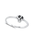thumbnail image 4 of Cute Tiny Skull Ring .925 Sterling Silver Band Jewelry Female Male Unisex Size 9, 4 of 4