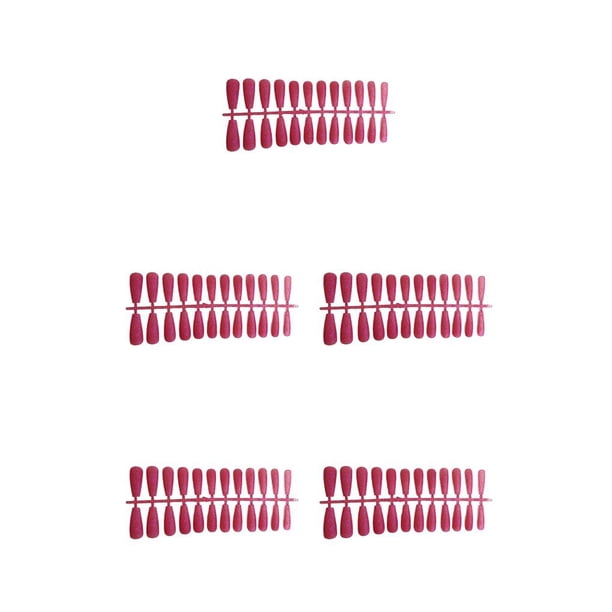 Uñas Postizas Qarigey 24 Piezas Rosa Roja