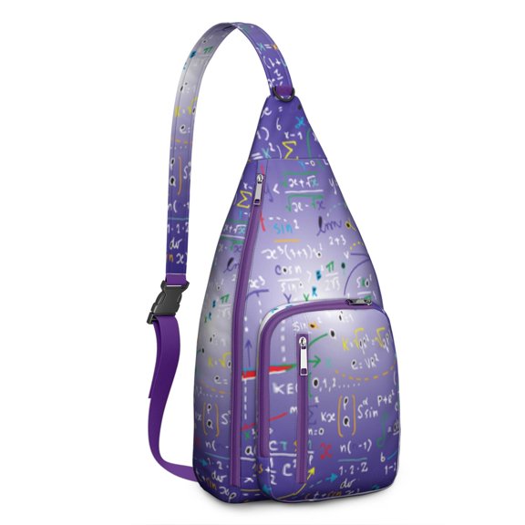 Biology Lover's Crossbody Bag - Science Rules Inspired Waterproof Sling Pack with Scientific Illustrations, Lightweight Chest Bag for Students