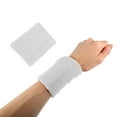 thumbnail image 6 of Unique Bargains Pair Sweat Absorbing Wrist Sweatbands Athletic Cotton Terry Cloth White 8x10cm, 6 of 6