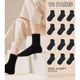 thumbnail image 4 of 3-12 Pack Womens Crew Socks Size 6-9 LightWeight Thin Casual Calf Socks, 4 of 10