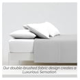 thumbnail image 3 of Oversized King Size Flat Sheet, 132" x 110", Hotel Quality Microfiber Sheet, Ultra-Soft Touch, Extra Large Flat Sheet Stays Tucked on Thick Mattresses, Light Grey, 3 of 5