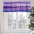 thumbnail image 5 of Abstract Ombre Purple Wave Valances for Windows, 60 x 18in, Purple Strips Rod Pocket Kitchen Valance Curtain Light Filtering Window Treatments for Living Room Bedroom, 1 Panel, 5 of 7