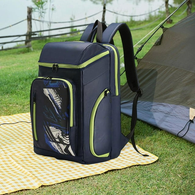 Mochila de tenis, bolsa de pickleball, organizador de mochila, gran capacidad, multifunción Azul Verde