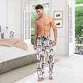 thumbnail image 6 of GZHJMY Penguin Pajama Pants for Men, Lounge Pants Lightweight Men Pajama Bottoms with Drawstring Pockets, Christmas New Year Birthday Gifts, Medium, 6 of 6
