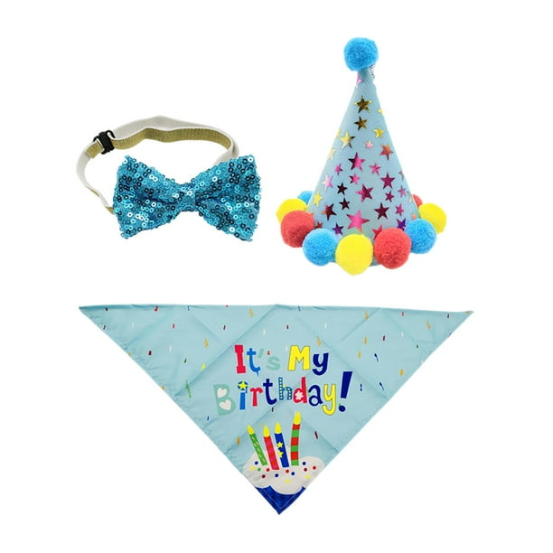 suministros para fiestas de cumpleaños de perros, ropa de cumpleaños para perros, adorable portátil, conjunto decorativo para fiestas de perritos para