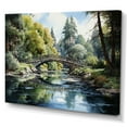 thumbnail image 2 of Designart "Green Bridge peaceful Arch I" Architecture Canvas Print, 2 of 5