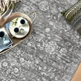 thumbnail image 4 of GlowSol 9' x 12' Large Washable Rugs for Living Room Bedroom Vintage Floral Distressed Rug Non Slip Non Shedding Throw Rugs, Gray, 4 of 7
