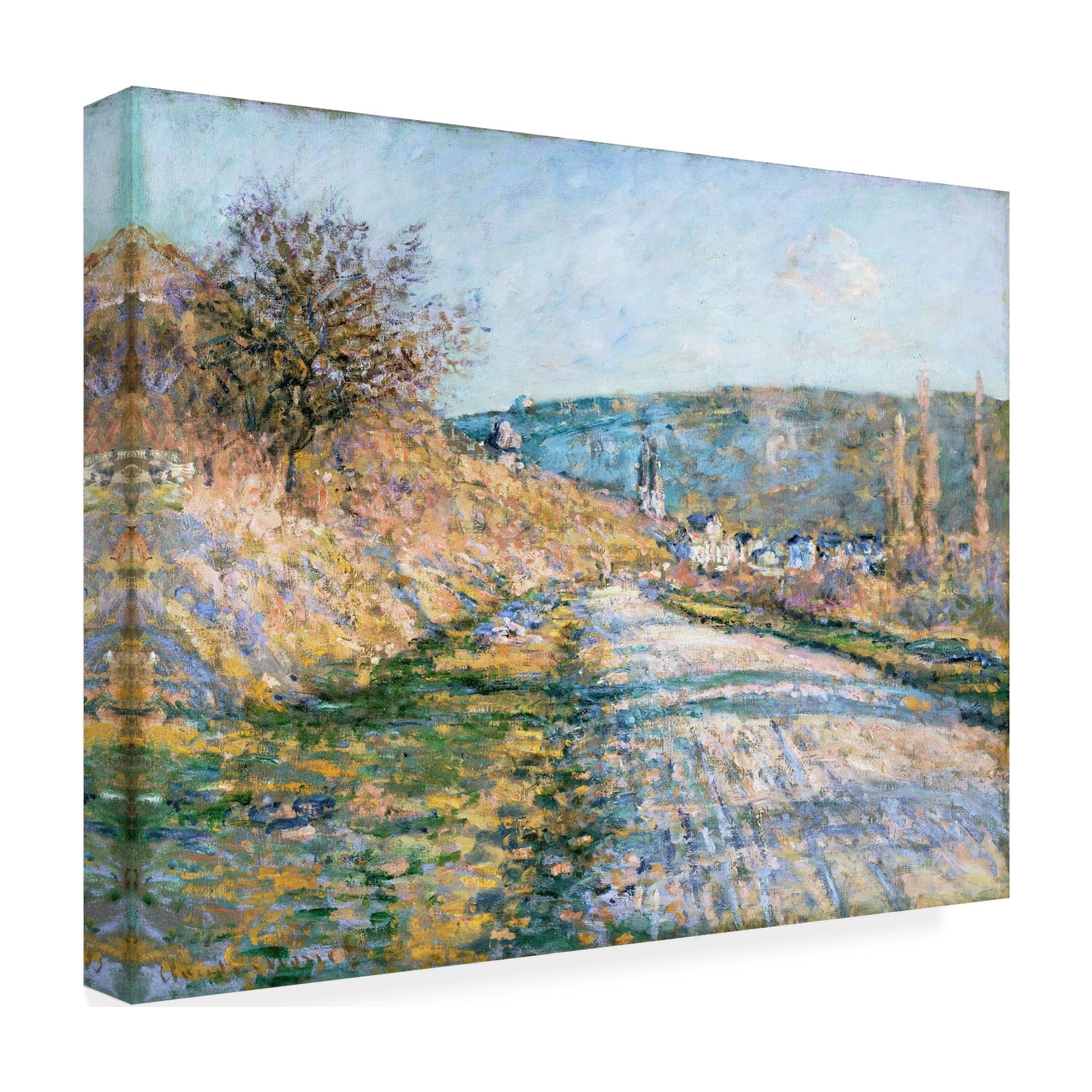 Monet 'The Road To Vetheuil' Canvas Art