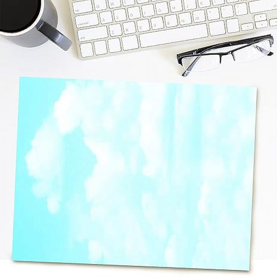 Geographics 8-1/2" x 11" 24-Pound Design Paper with Clouds, Blue/White, Pack of 100