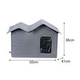 thumbnail image 3 of DOLITY Stray Cats Shelter Weatherproof Winter Puppy Kitten Sleeping Tent for Feral Cats Dogs Outdoor Cat House for Outdoor Courtyard Pets Supplies ,Gray 50x41x38cm, 3 of 7