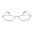 thumbnail image 2 of EYE ZOOM 5 Pairs Unisex Classic Rectangular Metal Frame Reading Glasses, Sliver, +1.50, 2 of 5