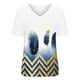 thumbnail image 4 of Camisetas con estampado floral con cuello en V para mujer Blusas femeninas cómodas a la moda Tops OAVQHLG3B Store  lin121212, 4 of 4