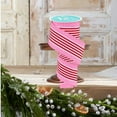 thumbnail image 2 of 2.5" Vertical Stripe Polka Dot Edge Ribbon: Red/Pink (10 Yards), 2 of 3